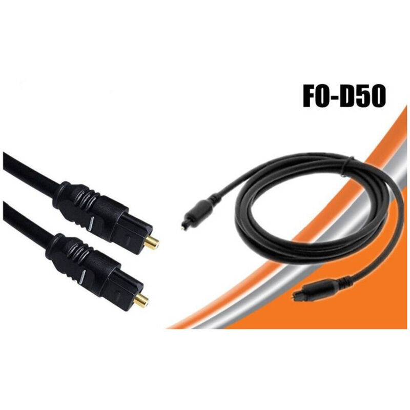 Trade Shop - OTG-Kabel, optisch, koaxial, digital, Audiosignal, 5 m, für TV, DVD-Player, FO-D50 -
