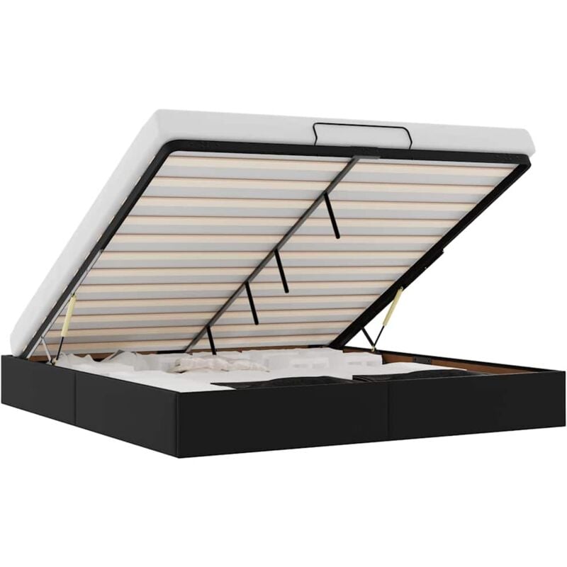 Ottoman-Bett ohne Matratze Schwarz 180x200 cm Kunstleder vidaXL