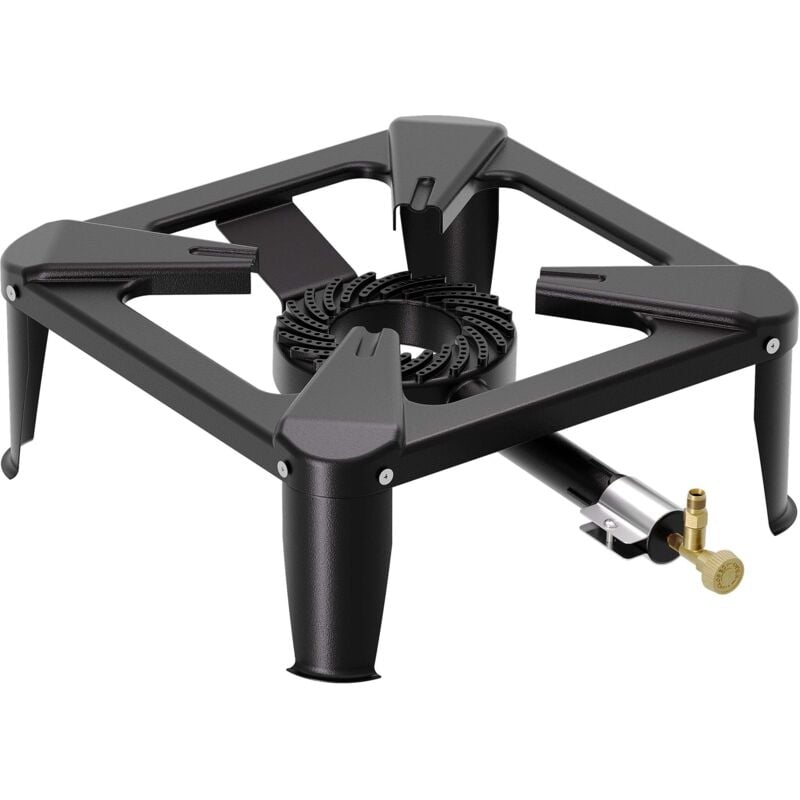 Wiltec - Gaskocher 450g/h 7kW Outdoor Campingkocher Camping Antrieb mit Propangas/ Butangas Gasbrenner Kocher Gas Hockerkocher