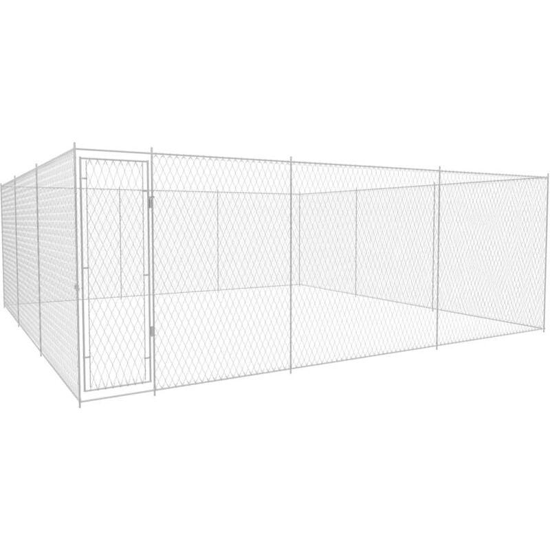 Outdoor-Hundezwinger Verzinkter Stahl 570x570x185 cm Vidaxl