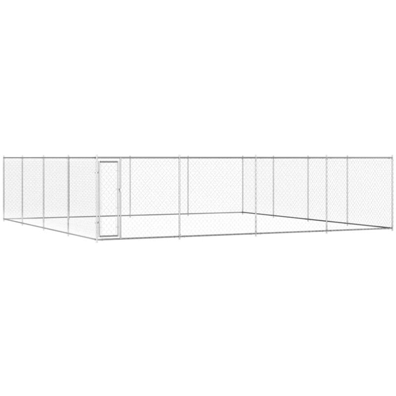Outdoor-Hundezwinger Verzinkter Stahl 760x760x185 cm - Vidaxl