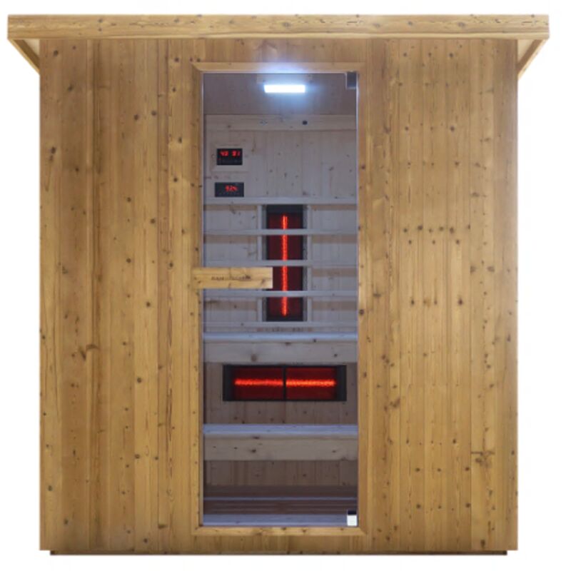 Outdoor Kombination Sauna und Infrarotkabine LAHTI für 4 - 6 Personen