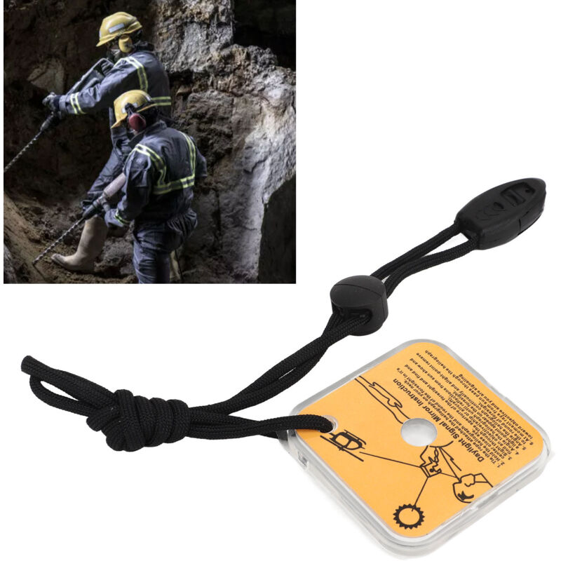 Debuns - Outdoor-Signalspiegel mit Pfeife, multifunktionaler Survival-Reflexspiegel mit Lanyard für Outdoor-Aktivitäten, dubuns