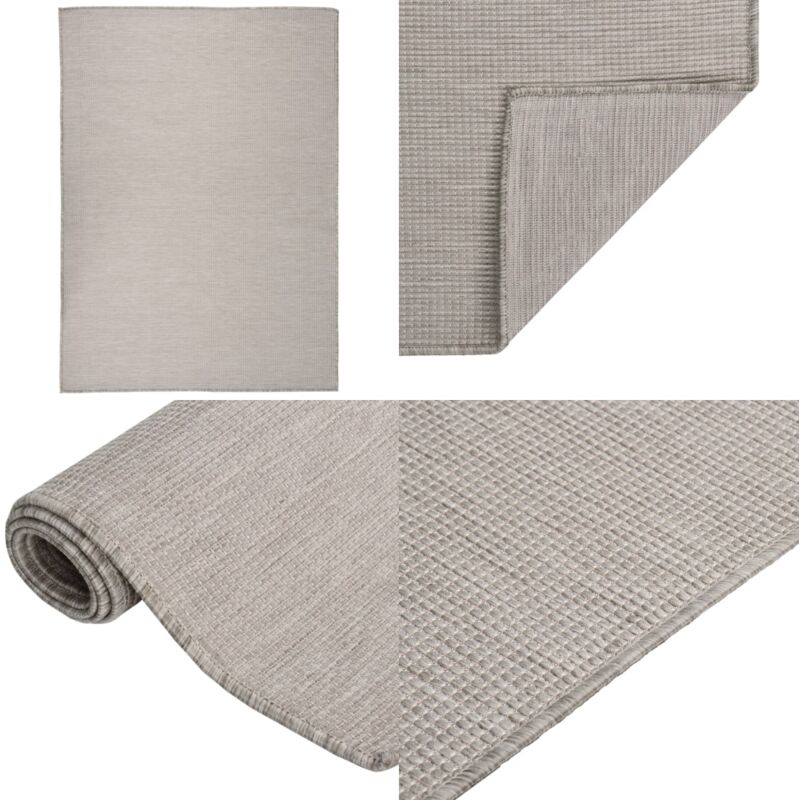 Vidaxl - Outdoor-Teppich Flachgewebe 200x280 cm Taupe - Outdoor-Teppich - Balkon-Teppich - Terrassen-Teppich - Flachgewebe-Teppich - Wetterfest