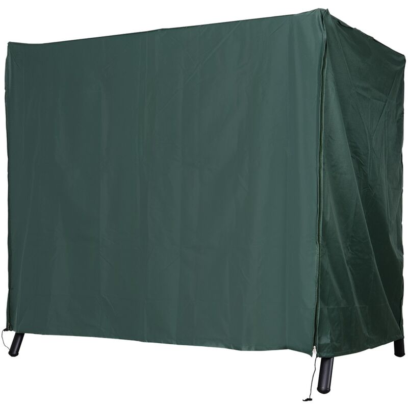 Hollywoodschaukel Abdeckung 3 Sitzer, Wasserabweisend Winterfest Schutzhülle für Gartenschaukel, UV-Beständig Abdeckplane, Abdeckhaube, Reißfest 420D