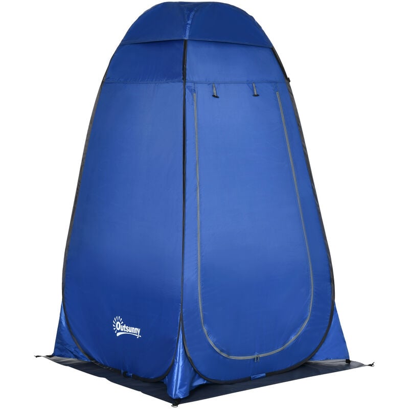 Pop up Duschzelt Toilettenzelt Camping Umkleidezelt mit Tragetasche Mobile Outdoor Toilette Umkleidekabine Lagerzelt Dunkelblau 126 x 124 x 189 cm