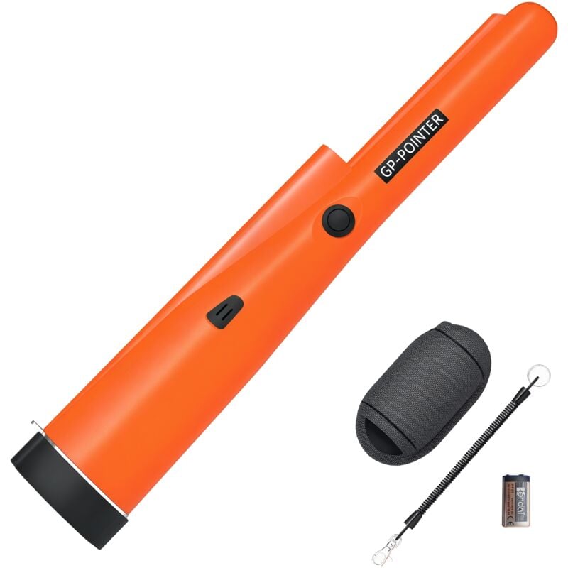 Outsunny - Metalldetektor für Erwachsene, Tragbar Ortungsgerät mit led Indicator, Spule, Wasserdichter Metall Pin Pointer, professionell Schnurlos