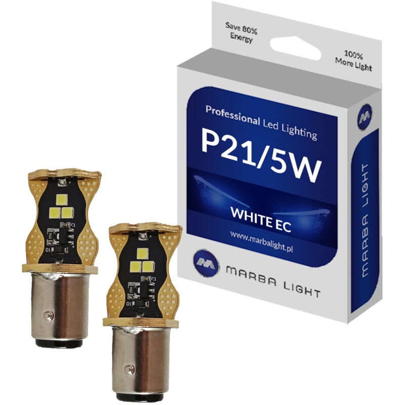 P21/5W LED-Lampen 9 LED 9-24V MLEC Weiß 6000k