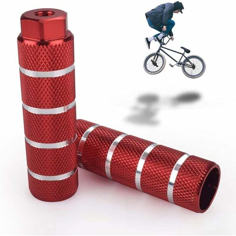 Paar 100 x 28 mm rutschfeste Fahrrad-Pegs aus Aluminiumlegierung, BMX-Pegs, zylindrische Fußrasten für BMX-Räder, Fahrradpedale, robuste