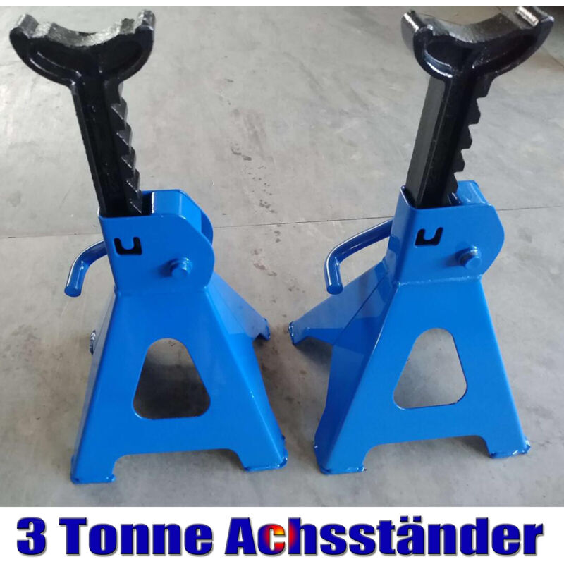 Paar 3T Achsstützen Achsständer 3000kg 290-430mm kfz Hebebühne Autoheber