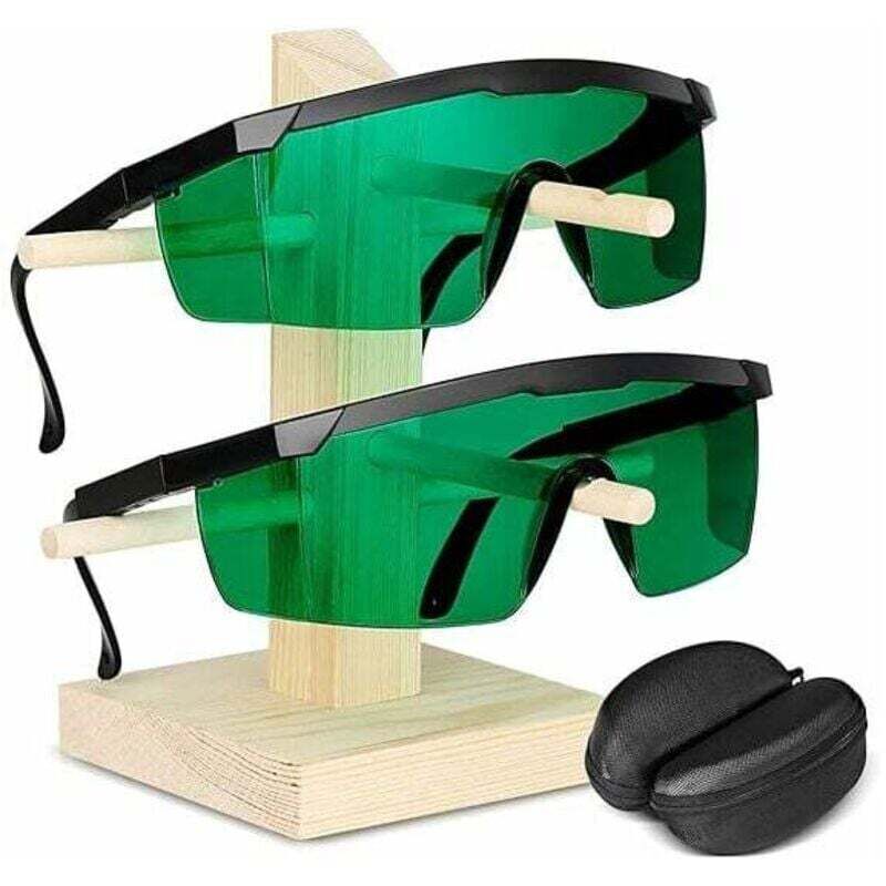Paar grüne Laserschutzbrillen, UV-Schutzbrillen – 200/450/800/2000 nm Infrarotlicht für ipl OPT-Graviermaschine – Augenschutzbrille mit Rahmen,