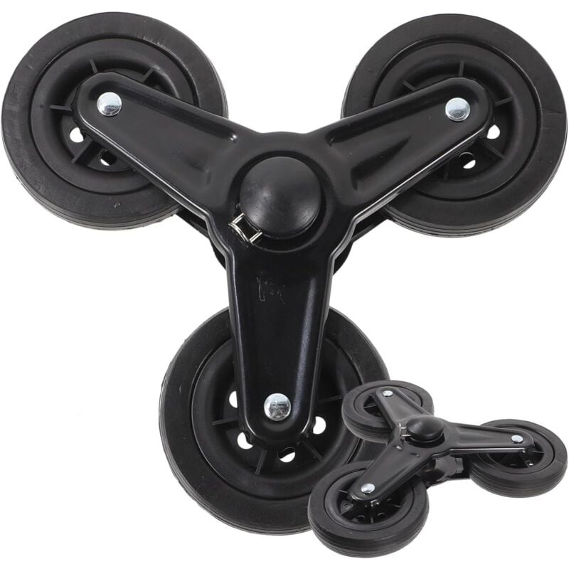 Jalleria - Paar Trolley-Hochleistungsräder Hochleistungsrollen Schubkarre Hochleistungsgepäckwagenräder Trolley-Rollen Vierräder Koffer Treppenlift