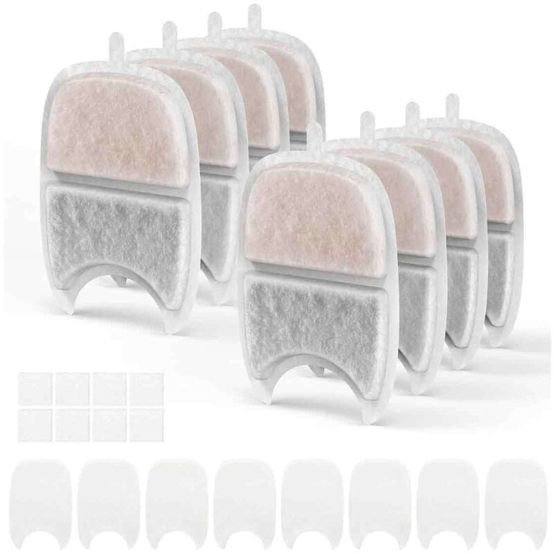 Pack mit 12 Wasserbrunnenfilter für Katzen, kabelloser 4L Katzenbrunnen, Feriva Trinkbrunnenfilter für Katzen, Mehrfachfiltration, Wasserfilter für