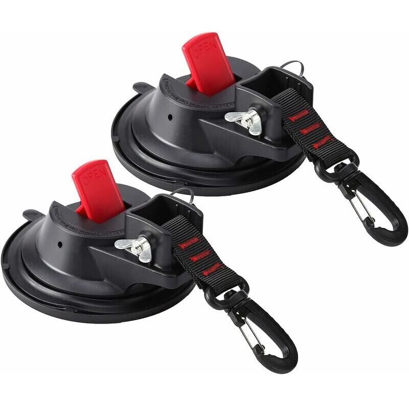 Packen Sie starke Autoanker-Saugnäpfe mit Hakenbefestigung für Autoseitenmarkisen, Boote, Camping, Planen, Zelte, Gepäck, Planen,—