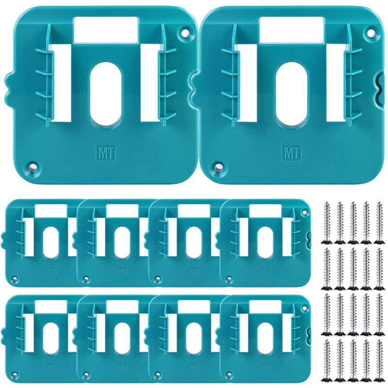 Packung mit 10 Batteriehaltern für Makita 14,4-18V Akkus, Makita Batteriehalter, Maschinen-/Werkzeughalter für BL1860 BL1850 BL1840 BL1830 (mit 20