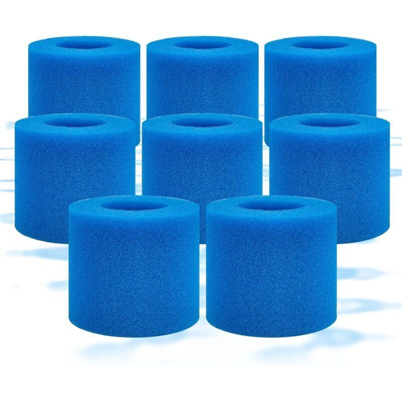 Packung mit 10 Schwammkartuschen für Bestway Poolfilter Größe 6, Typ VI, kompatibel mit Bestway 58383 Filtern, wiederverwendbar