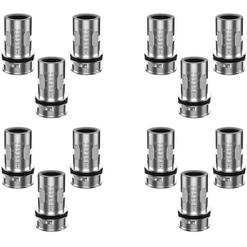 Packung mit 12 0,2 Ohm DL Mesh-Coils, 40-60W, kompatibel mit Pod-Mods TPP-DM2