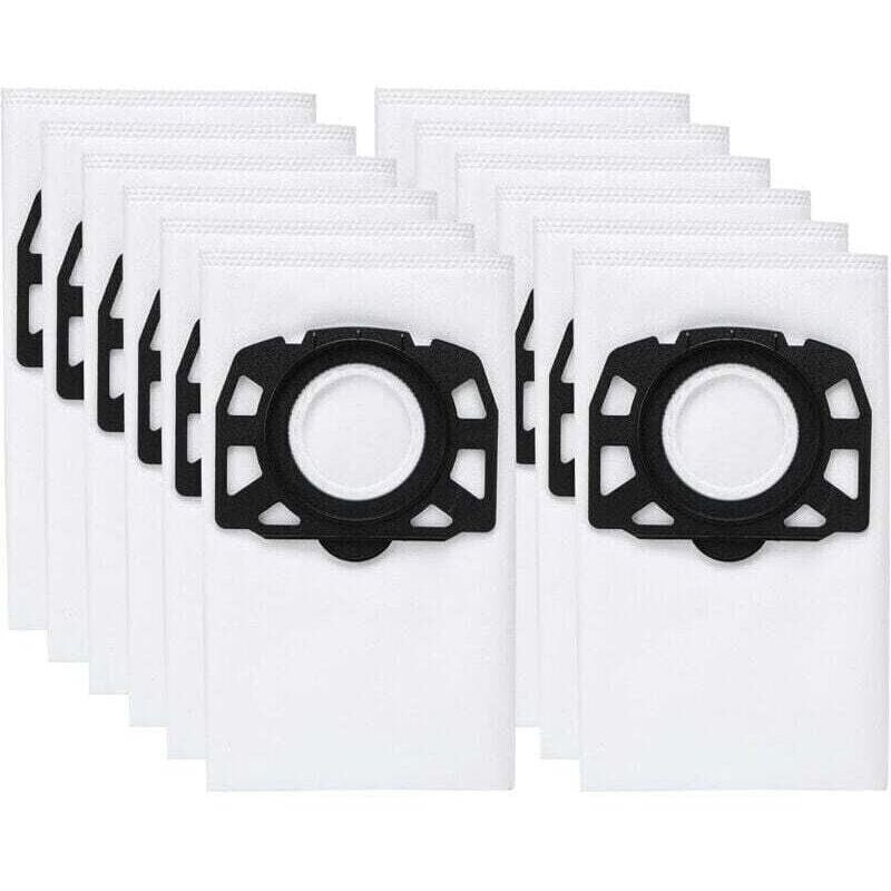 Packung mit 12 KFI 487 Filterbeuteln, Staubsaugerzubehör für Kärcher WD4, WD5, WD6, MV4, MV5, MV6, WD4.000, WD5.999, 2.863-006.0