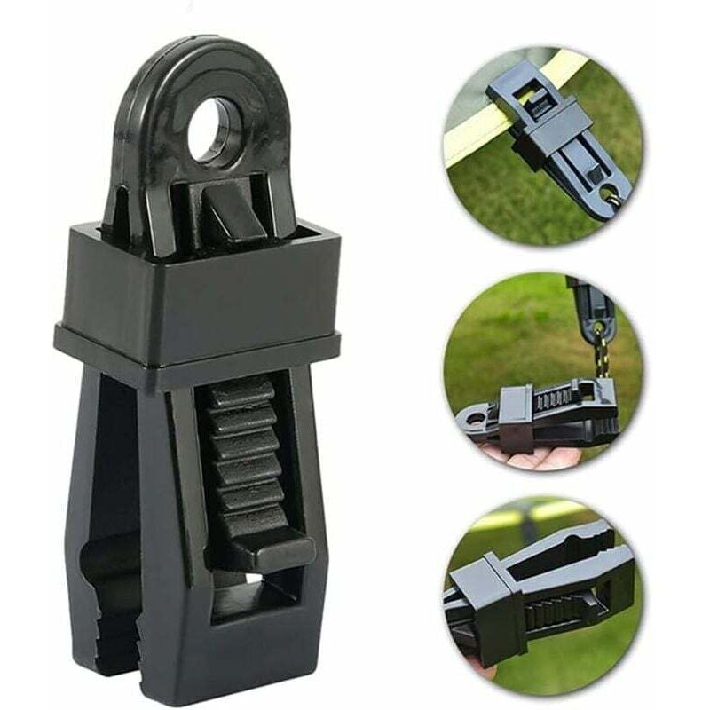 Packung mit 12 robusten Planenclips für Outdoor-Zelte, Markisen, Zeltclips zur Befestigung von Planen, Auto-Sonnenschutzblenden und Schwimmbecken