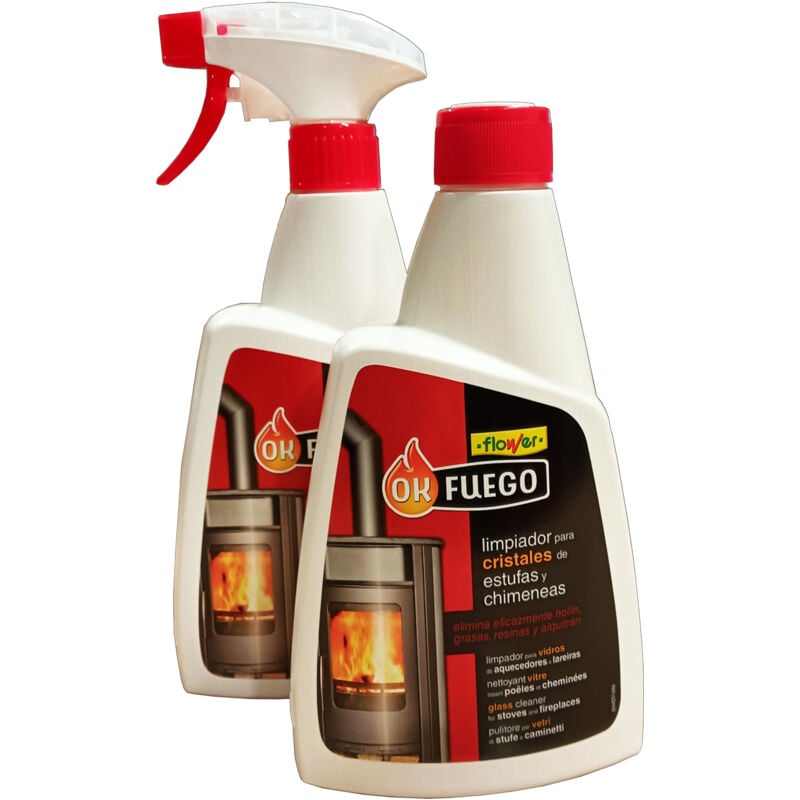 Packung mit 2 Flower Ok Fuego 50275 Ofen- und Schornsteinreinigern