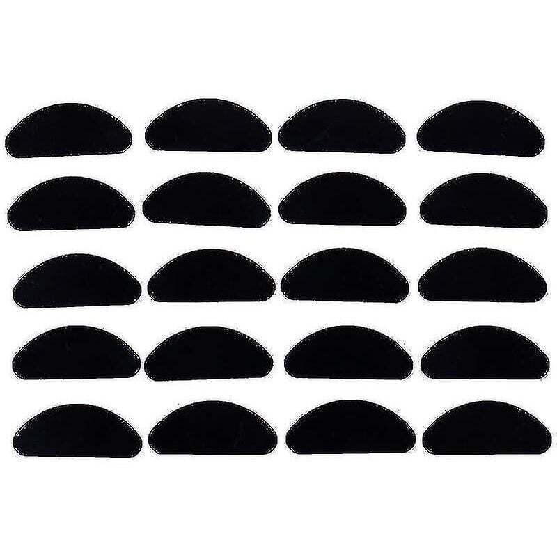 Packung mit 20 selbstklebenden Silikon-Nasenpads für Brillen, rutschfest, dünn und weiß