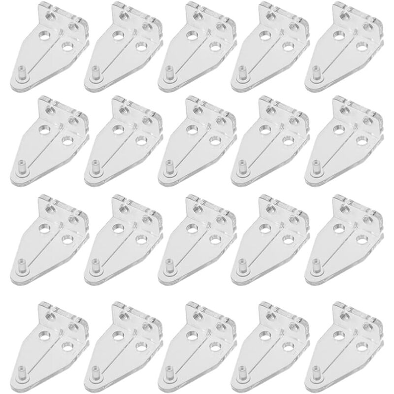 Packung mit 20 Stück Jalousie-Halterungen, Jalousie-Halter, Ersatz-Kipp-Jalousie-Fensterladen-Haken, Vorhang-Hardware für horizontale Jalousien