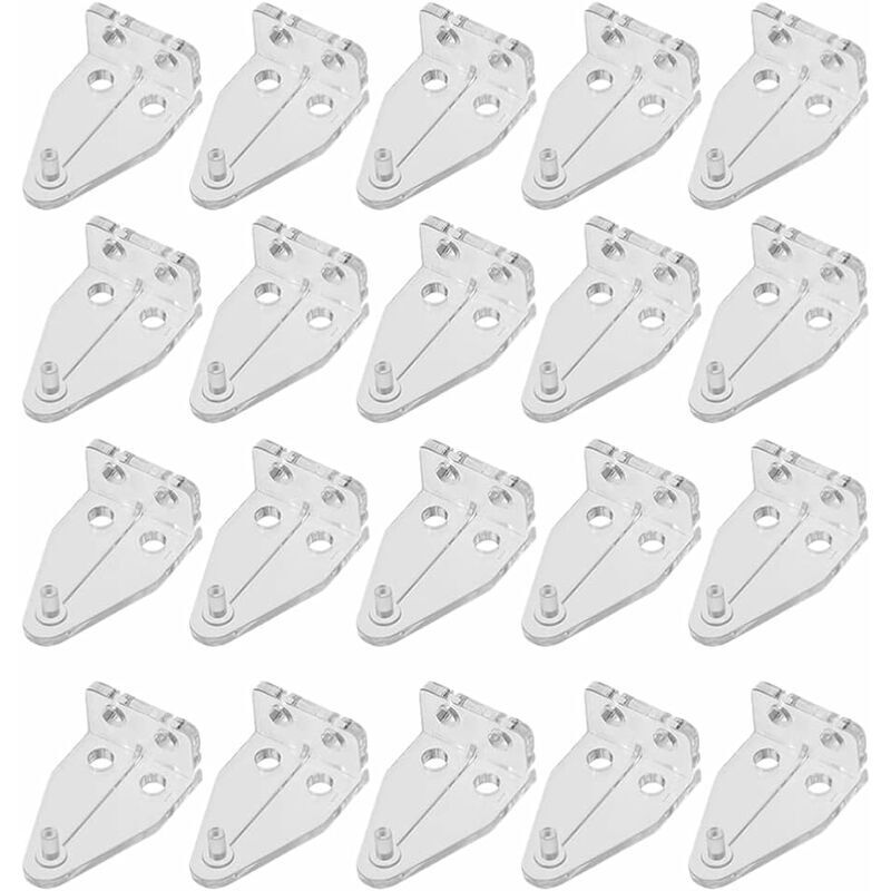 Packung mit 20 Stück Jalousie-Halterungen, Jalousie-Halter, Ersatz-Kipp-Jalousie-Fensterladen-Haken, Vorhang-Hardware für horizontale Jalousien