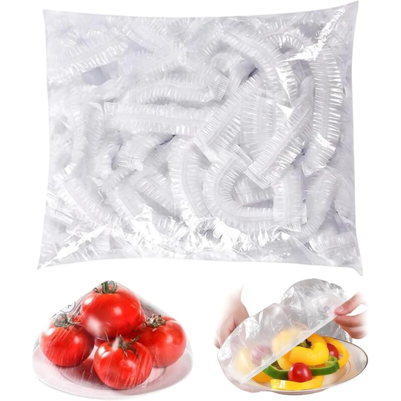 Packung mit 200 wiederverwendbaren PE-Beuteln mit Gummiband – auslaufsicher für Snacks, Mittagessen und zum Einfrieren