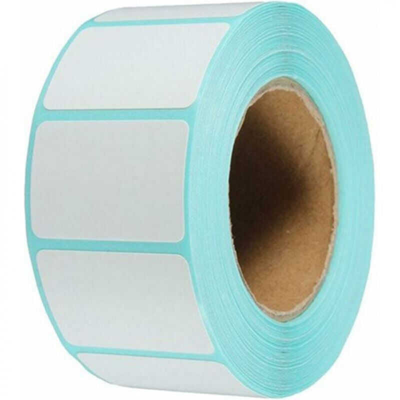 Packung mit 4.000 weißen selbstklebenden Etiketten 15 mm x 30 mm für Drucker für Gefriergläser