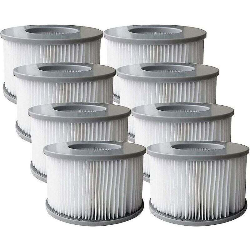 8er-Pack Ersatzfilterkartuschen für aufblasbare Pools und Spas von Mspa