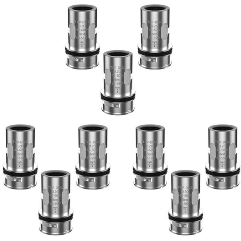 Packung mit 9 TPP DM2 Mesh-Coils, 0,2 Ohm Widerstand, DL, 40–60 W, für Drag 3 X Plus S Pro Pod Mod, TPP-DM2
