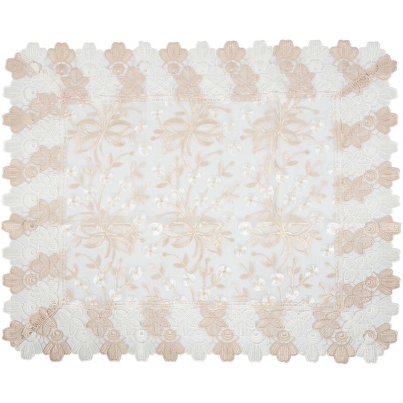 Packung Sofabezug aus Spitze, Couchbezug mit Stickerei, Möbelschutz, Tischbezug (60 x 70 cm)