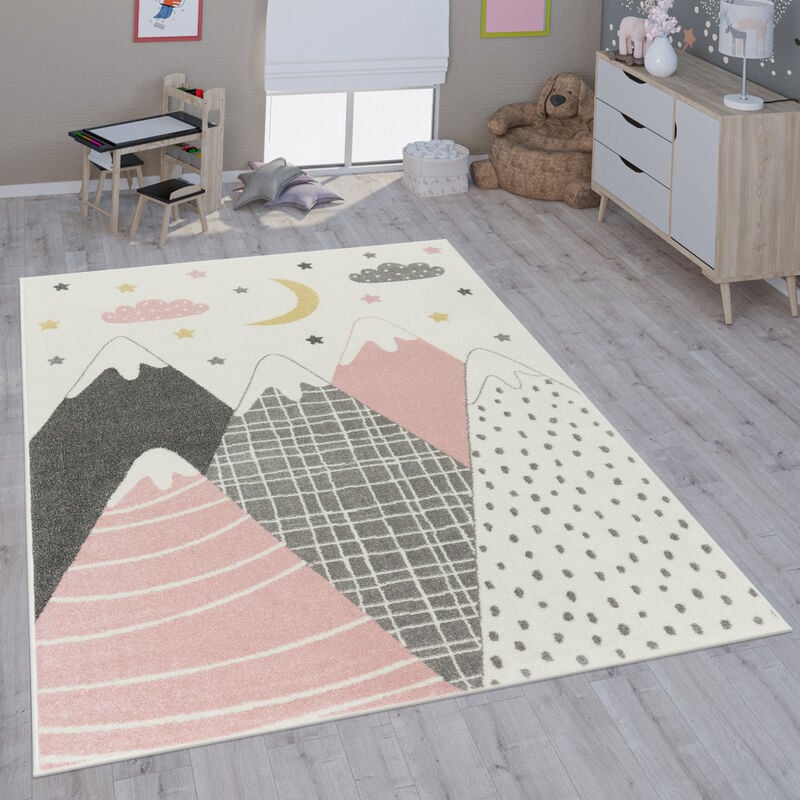Paco Home - Kinderteppich Teppich Kinderzimmer Mädchen Jungs Verschiedene Motive Und Größen Pink, 133 cm Quadrat