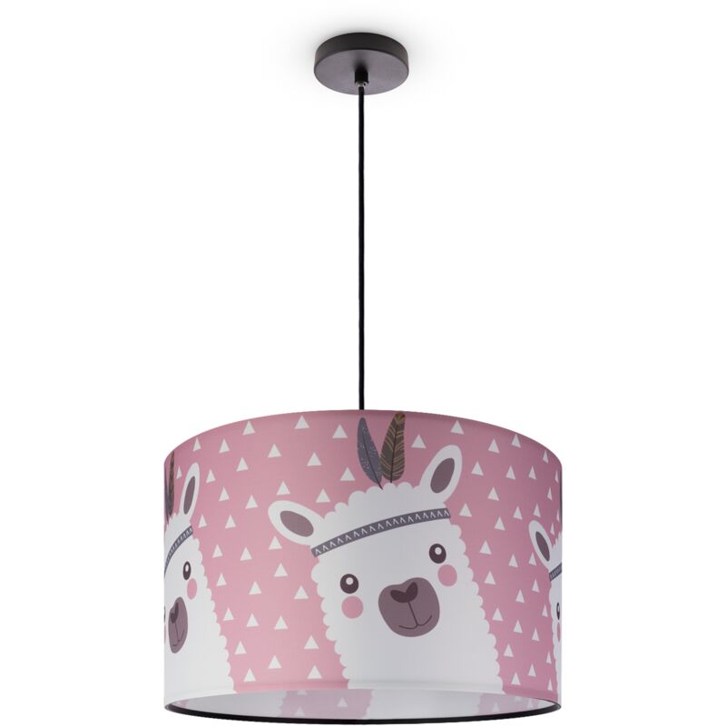 Deckenlampe Kinderzimmer Pendelleuchte Babyzimmer Feuerwehr Straße Polizei E27 Pendelleuchte - Schwarz, Design 9 (Ø45,5 cm) - Paco Home