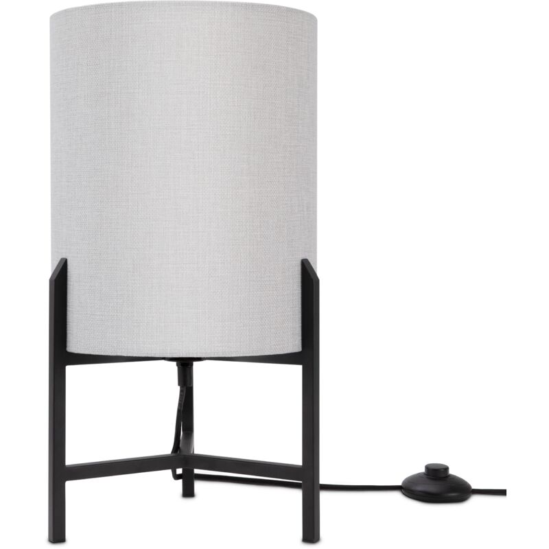 Stehleuchte Tischleuchte Wohnzimmer Schlafzimmer Stofflampe Modern Deko Stylisch Stehleuchte, Schwarz-Grau - Paco Home