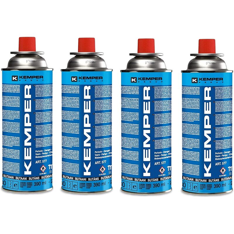 Paket 4 Patronen Gas Butan Kemper 390 ML