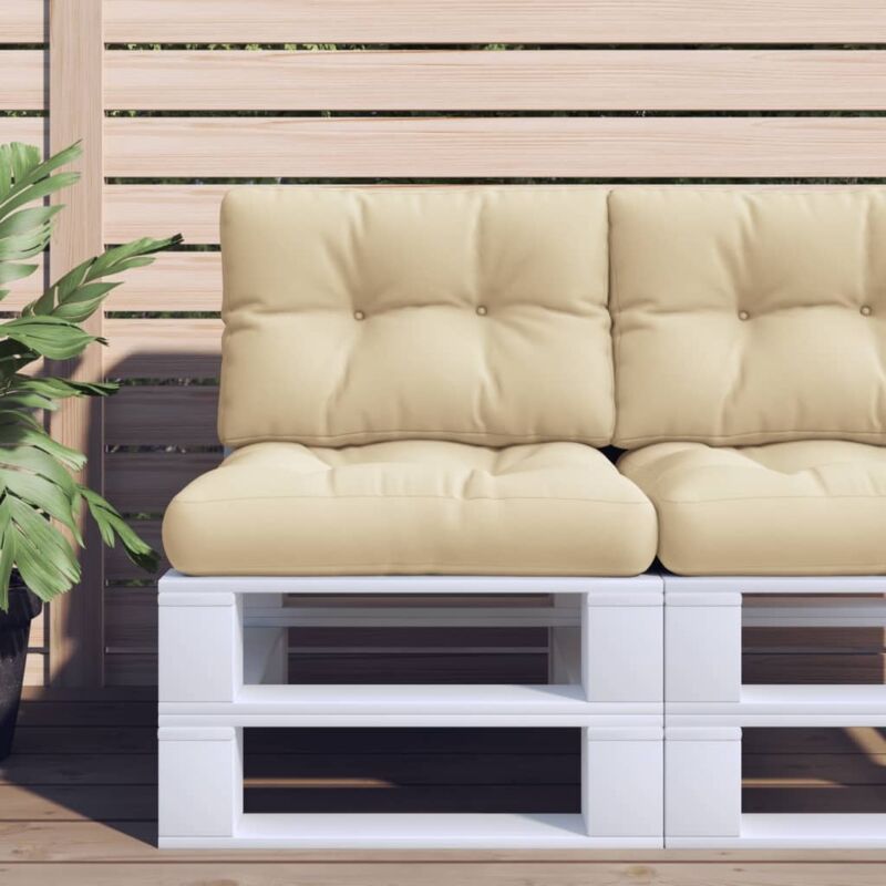 Prolenta Premium Palettenkissen Beige 50x40x12 cm Stoff