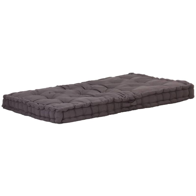 Palettenkissen Baumwolle 120×80×10 cm Anthrazit Vidaxl
