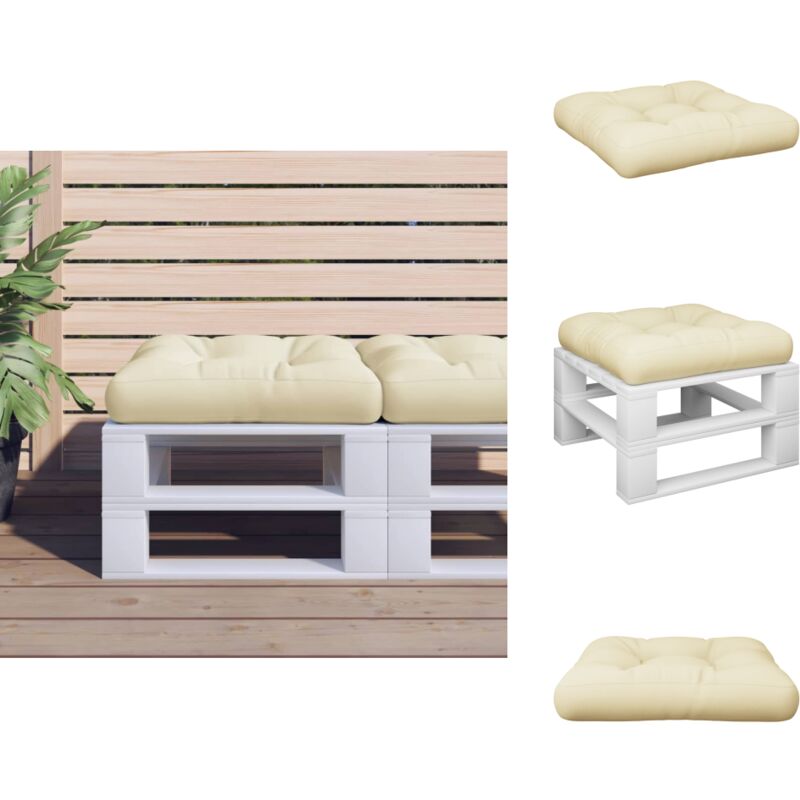 Palettenkissen Creme 58x58x10 cm Stoff - Palettenkissen - Paletten Kissen - Paletten Auflage - Kissen