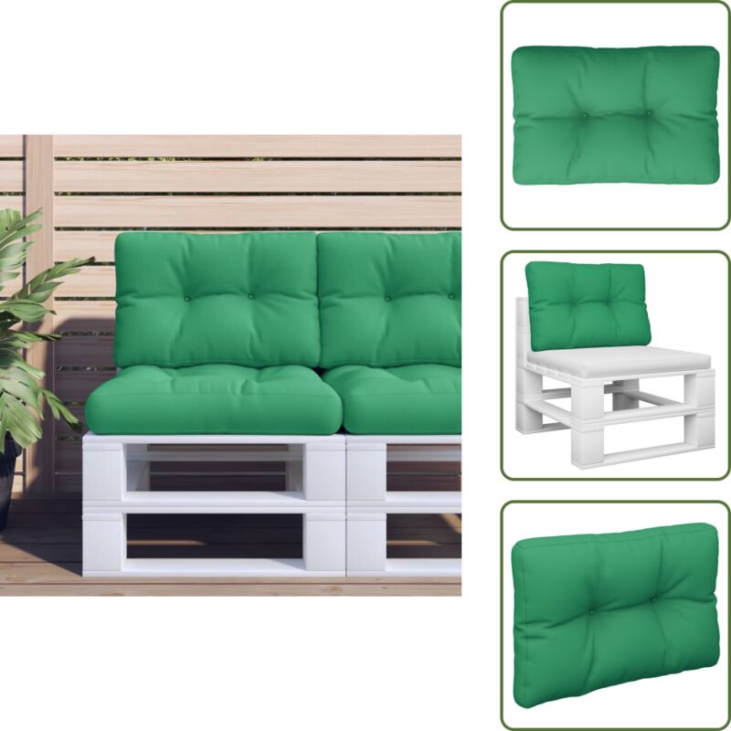 Palettenkissen Grün 60x40x12 cm Stoff - Sitzkissen - Palettenkissen - Gartenkissen - Outdoorkissen - Polstersitz