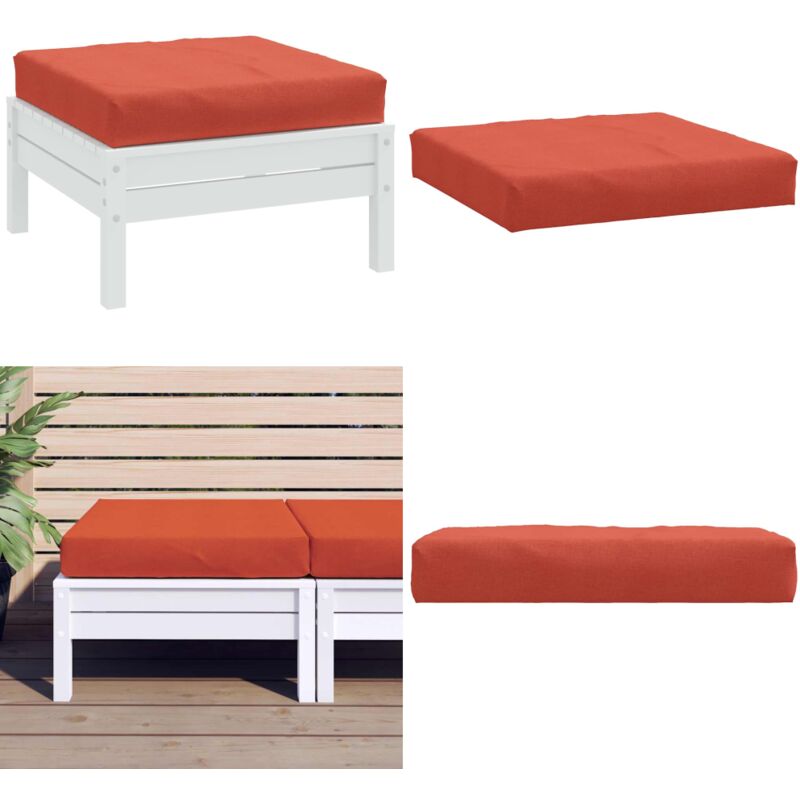 Palettenkissen Melange Rot 60x60x10 cm Stoff - Sitzkissen - Palettenkissen - Gartenkissen - Outdoorkissen - Wohnzimmerdekoration - Home & Living