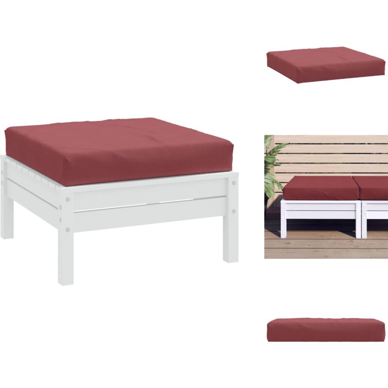 Palettenkissen Melange Weinrot 60x60x10 cm Stoff - Sitzkissen - Palettenkissen - Gartenkissen - Outdoorkissen - Wohnaccessoires
