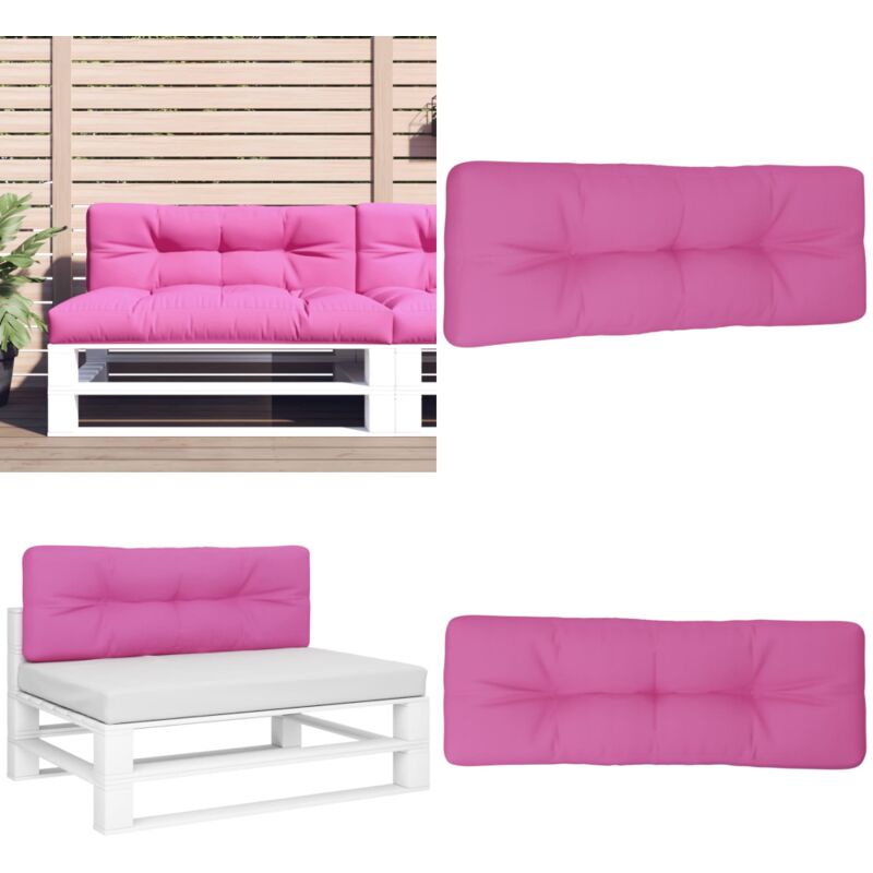 Palettenkissen Rosa 120x40x12 cm Stoff - Freien Sitzkissen - Outdoor-Kissen