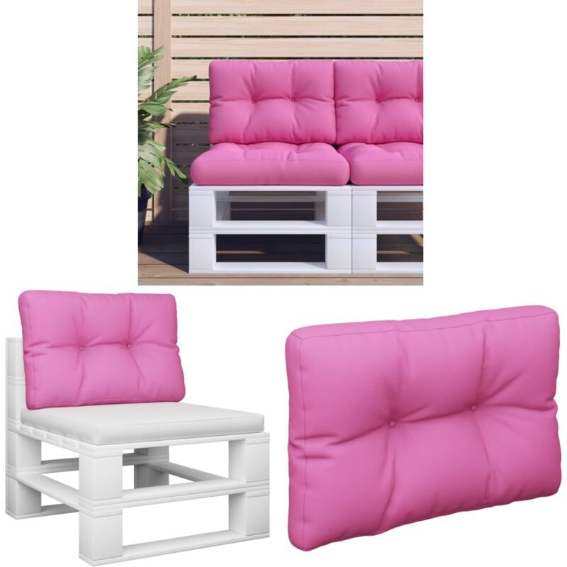 Palettenkissen Rosa 60x40x12 cm Stoff - Sitzkissen - Palettenkissen - Gartenkissen - Outdoorkissen - Polstersitz - Home & Living