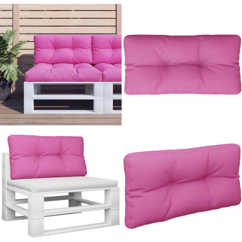 Palettenkissen Rosa 70x40x12 cm Stoff - Gartenkissen - Outdoor-Kissen