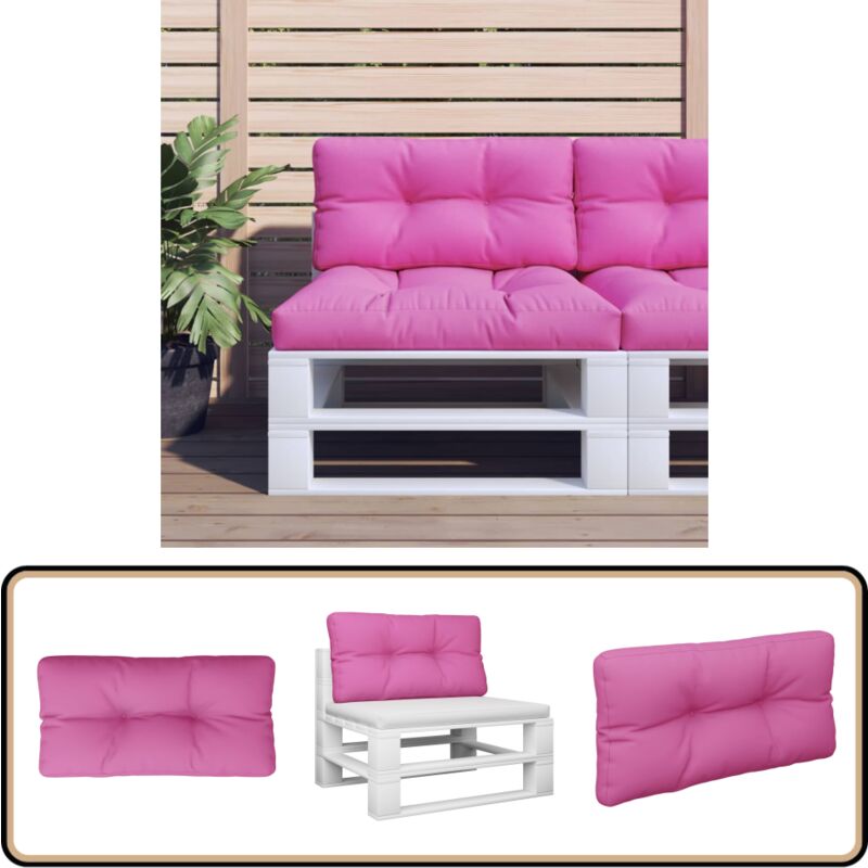 Palettenkissen Rosa 80x40x12 cm Stoff - Sitzkissen - Palettenkissen - Gartenkissen - Outdoorkissen - Wohnzimmerdekoration