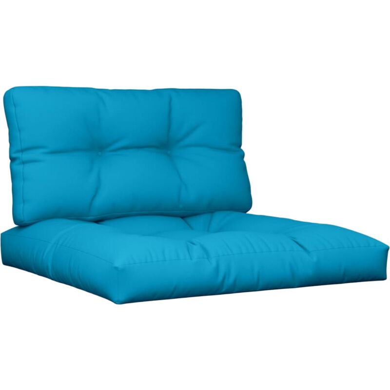 Palettenkissen 2-tlg. Hellblau Stoff vidaXL