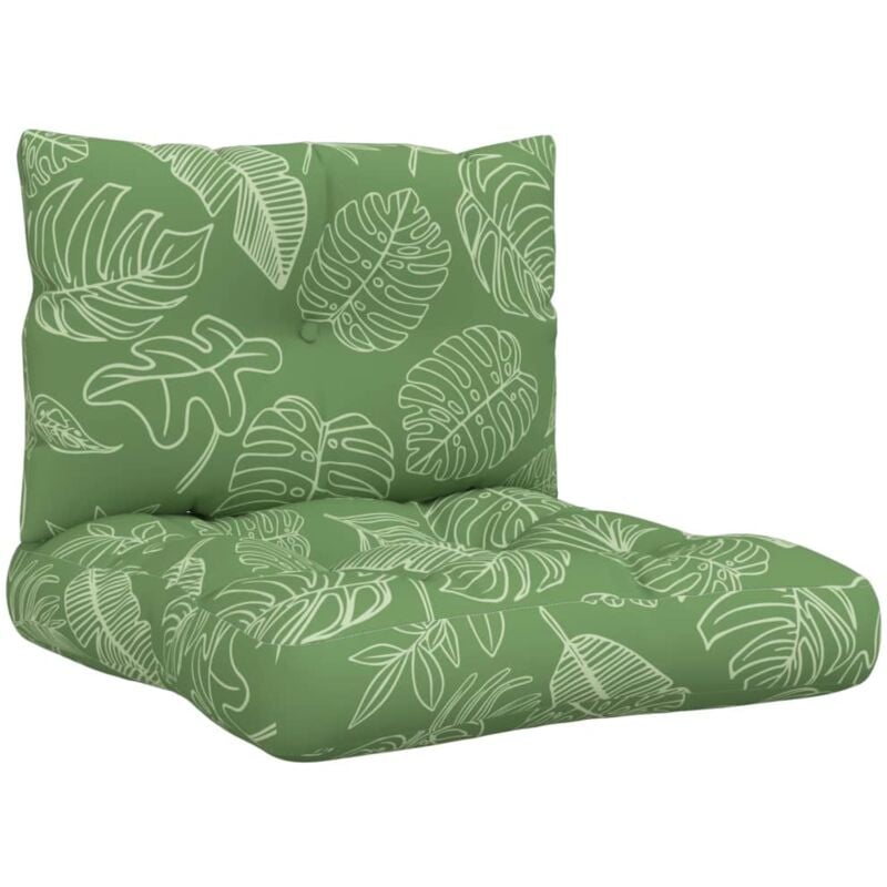 Palettenkissen 2 Stk. Blattmuster Oxford-Gewebe Vidaxl