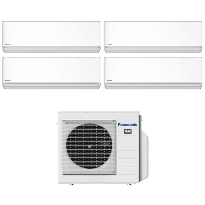 Panasonic Quadri Split Inverter-Klimagerät Serie Etherea Weiß 9+9+9 mit CU-4Z68TBE R-32 Wi-Fi Integrated 9000+9000+9000 Weiß