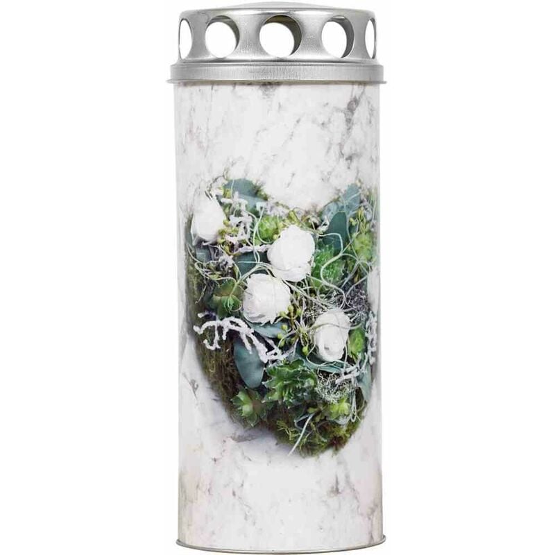 Grablicht Paperlight 'Herz Rosen' Edel & nachhaltig, 45 Stunden